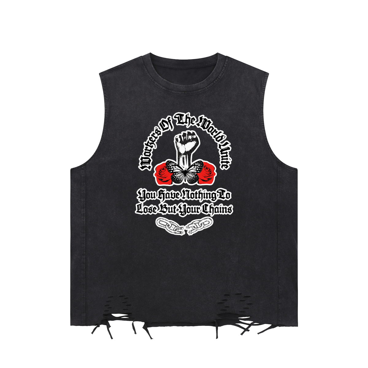 Workers of the World Unite - French Terry Boxy Tank Top