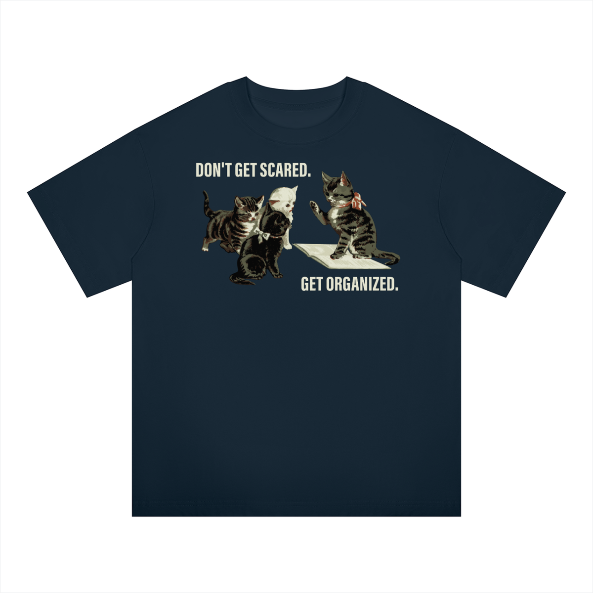 Get Organized Cats Unisex Oversized Drop Shoulder T-Shirt