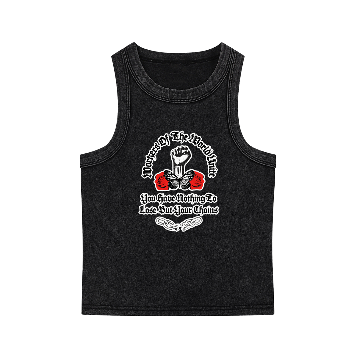 Workers of the World Unite - French Terry Boxy Tank Top