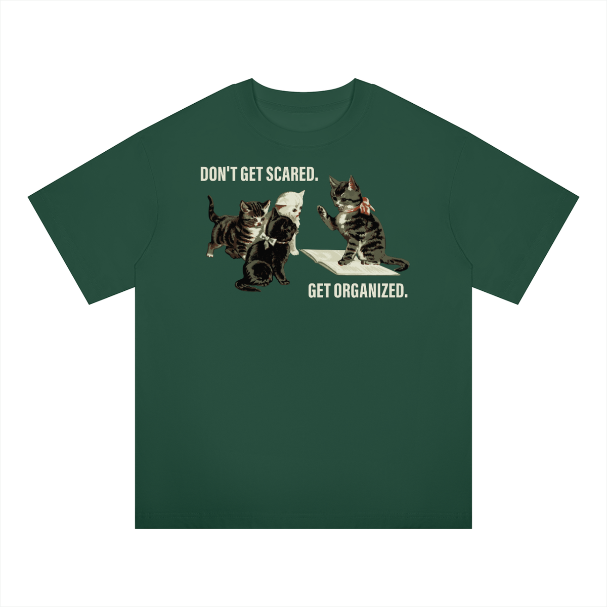 Get Organized Cats Unisex Oversized Drop Shoulder T-Shirt