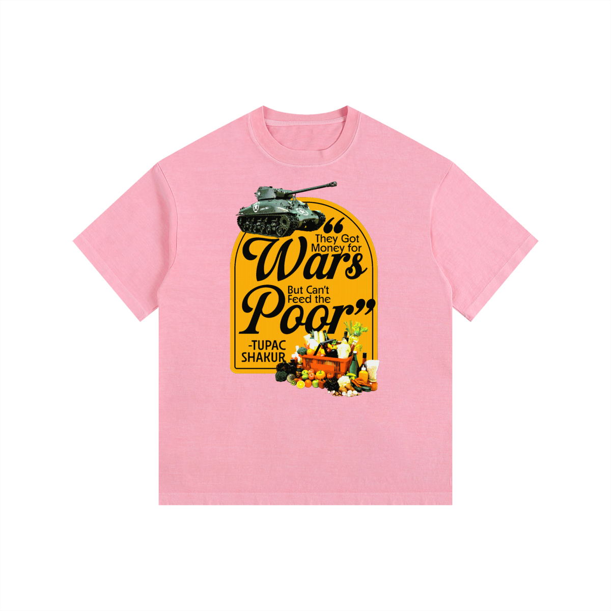Money For Wars  Vintage Washed Oversized Cotton T-Shirt
