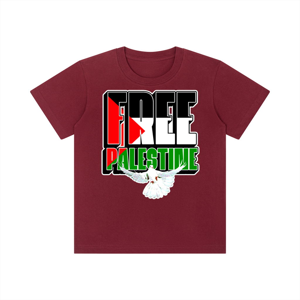 Free Palestine Kid's Crewneck Short Sleeve T-Shirt